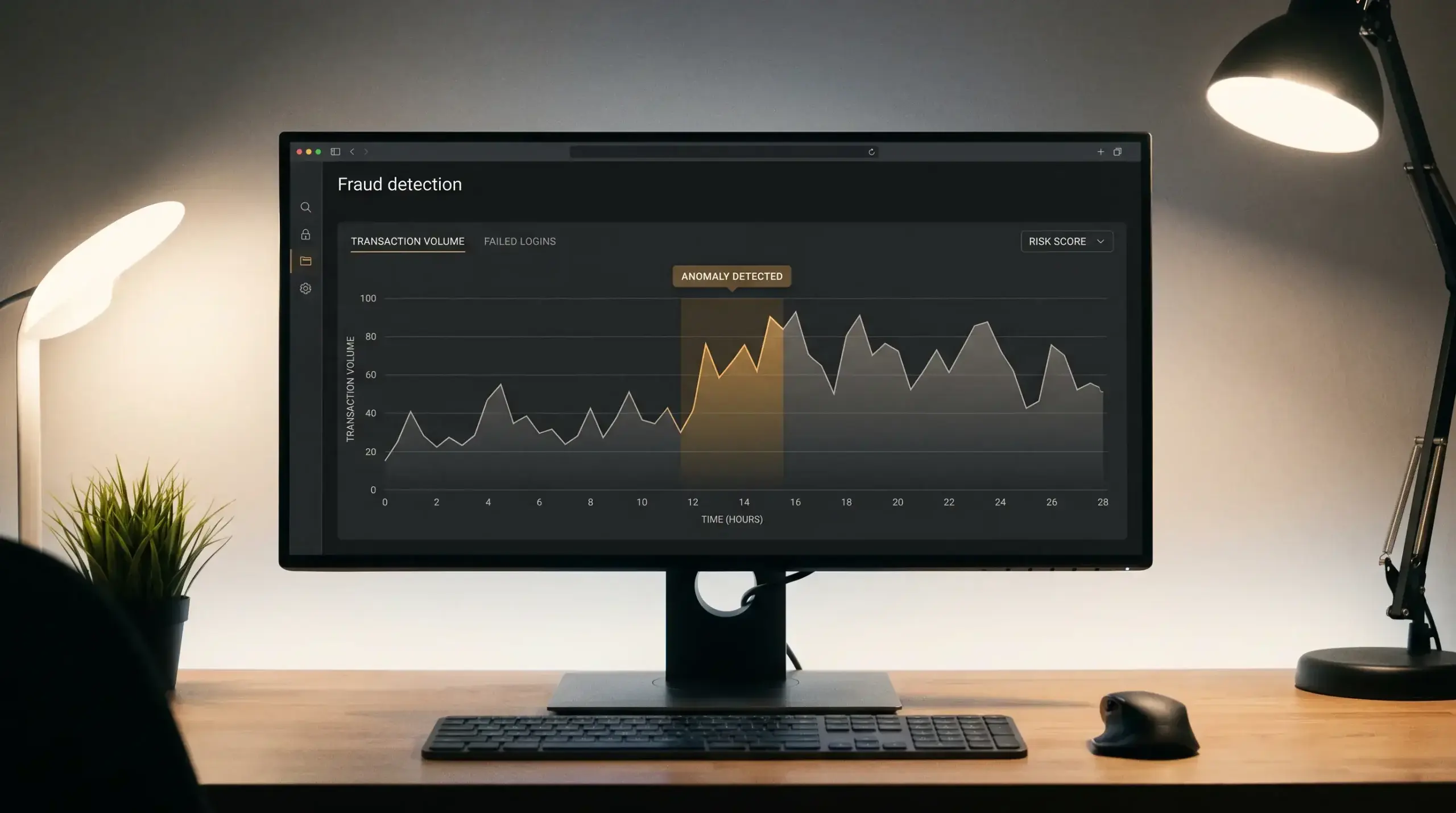 Anomaly alert appearing on a sports betting fraud detection system tracking rugby market movements