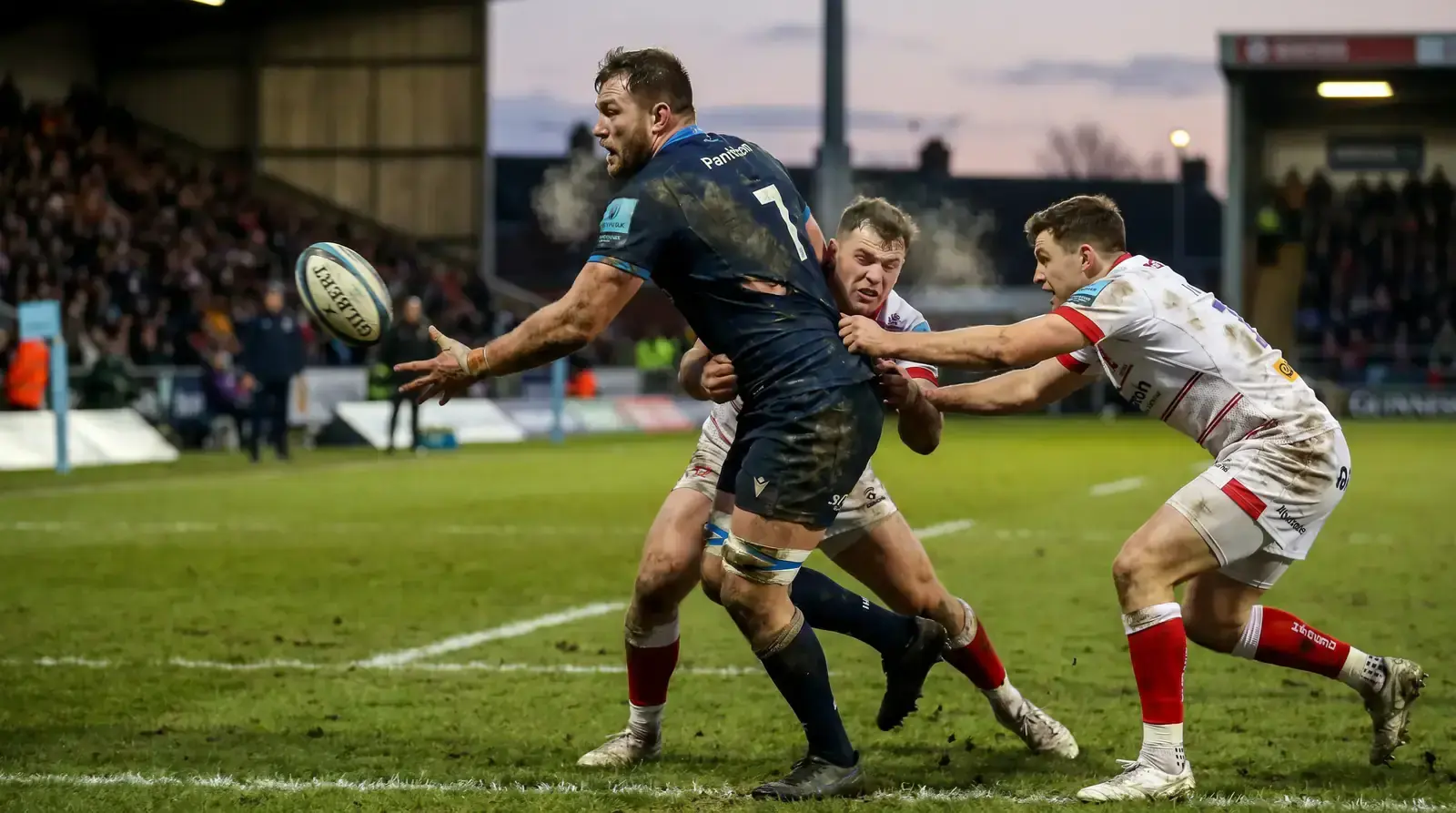 Rugby handicap line moving on a betting board ahead of kick-off
