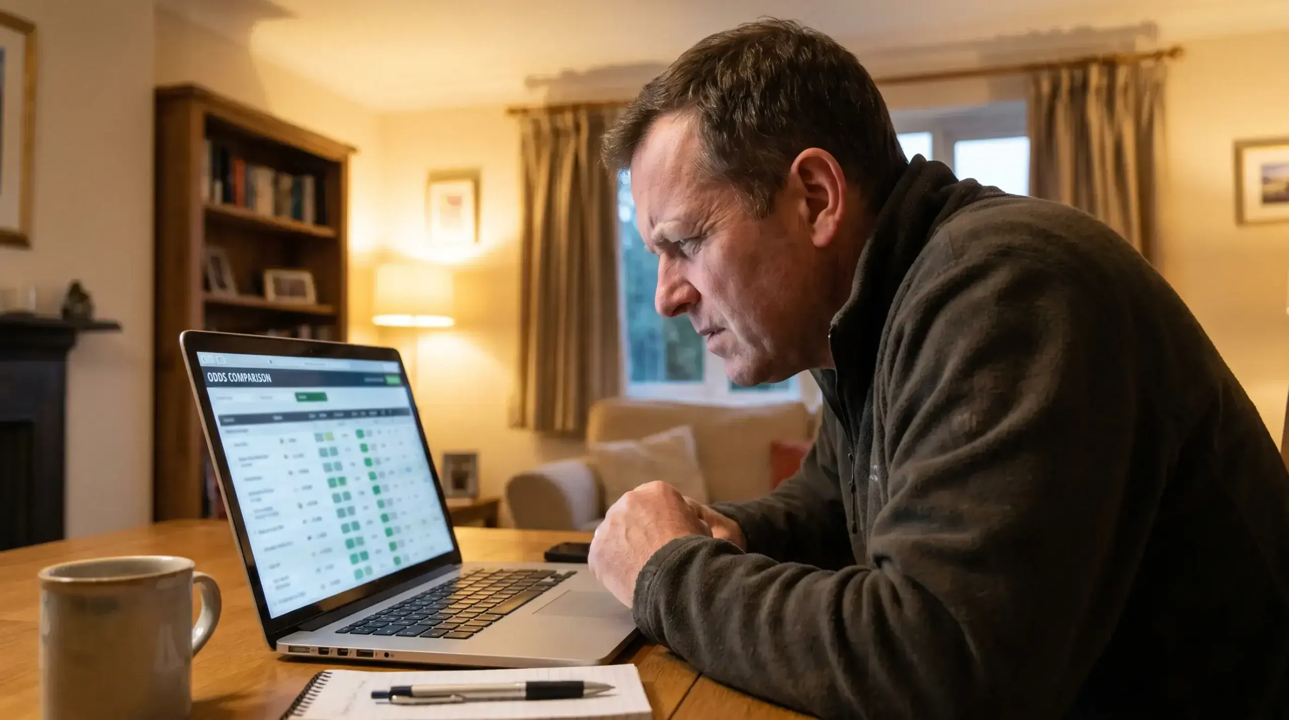 Bettor comparing rugby odds across multiple sportsbooks on a laptop